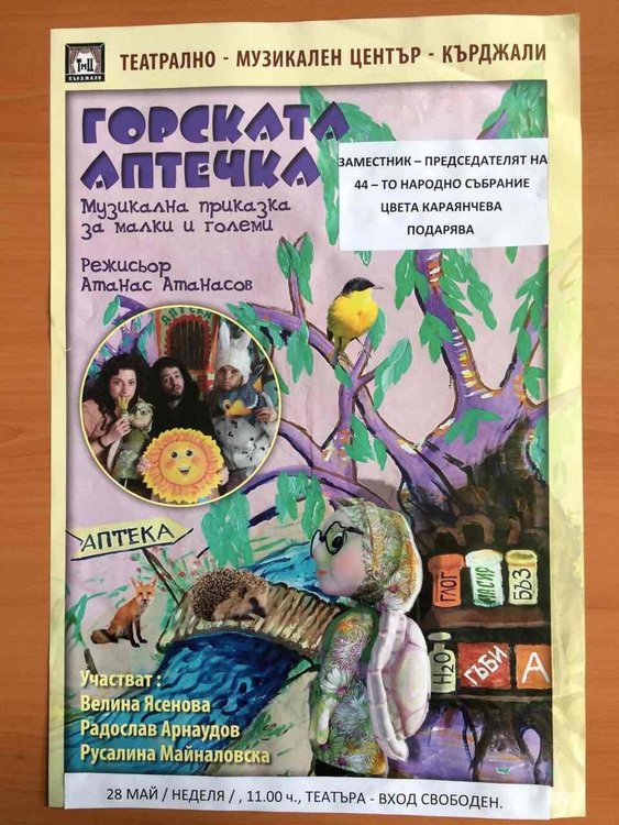 Зам.-председателят на НС Цвета Караянчева подарява куклена постановка на кърджалийчетата