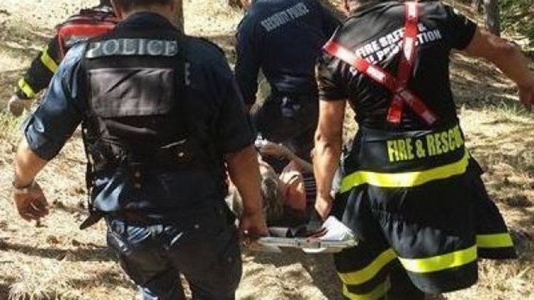 Деветдесет годишна падна в дере, вадят я невредима