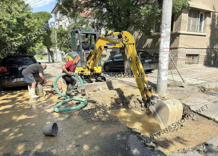 Локална авария остави района около жандармерията в Хасково без вода